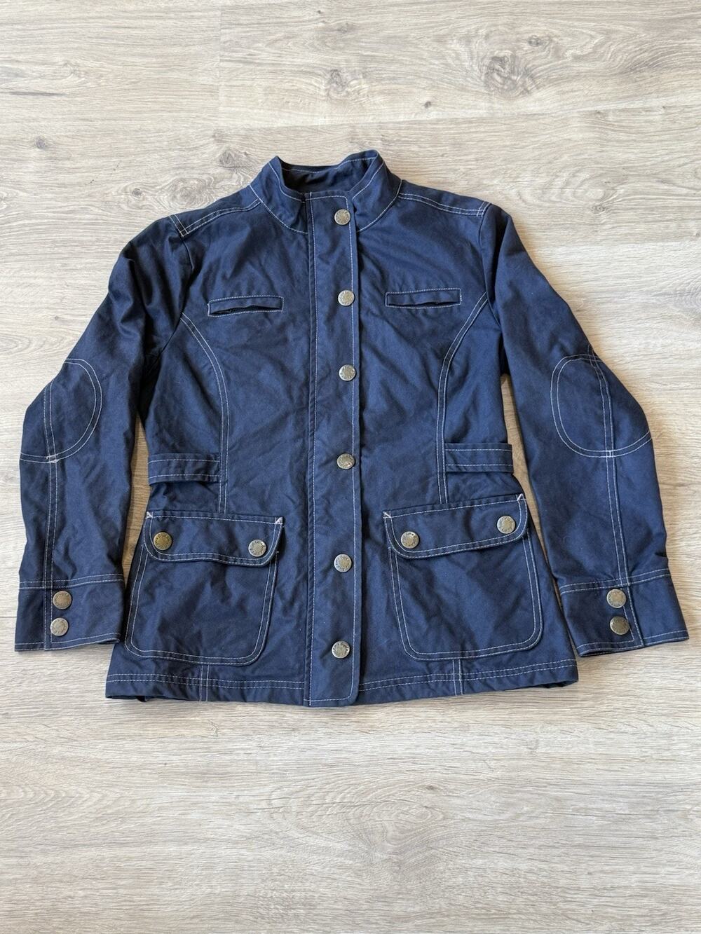 Boden Waxed Cotton Utility Jacket Women’s Black Size 10